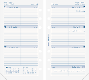 Wochenkalendarium  | Kalender | Zeitplansysteme | 2023 | Blattgröße 9,3 x 17,2 cm | Kalender