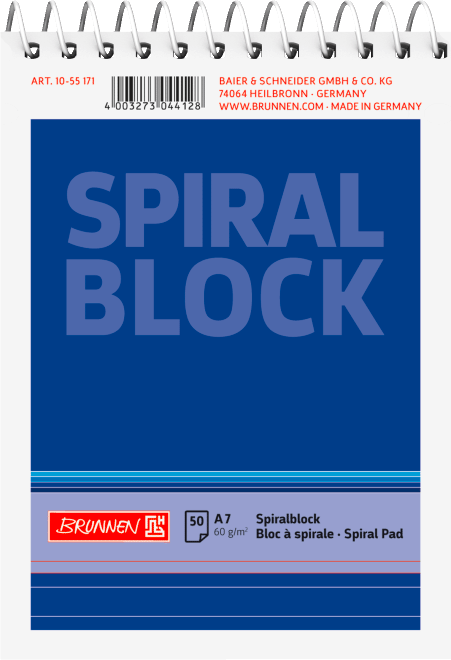 Spiralblock | A7 | kariert/ liniert