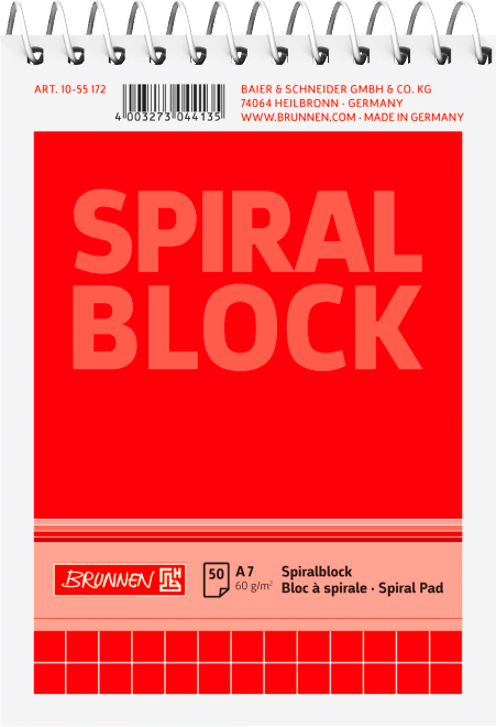 Spiralblock | A7 | kariert/ liniert